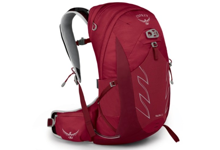 Osprey Talon 22 Pack in Cosmic Red on a white background.