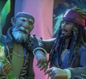 Jack Sparrow and pirate from Sea of Thieves.