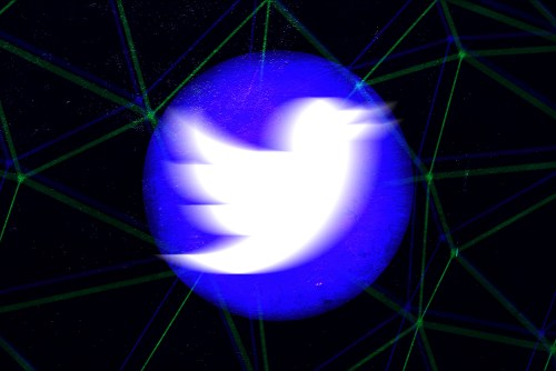 A stylized composite of the Twitter logo.