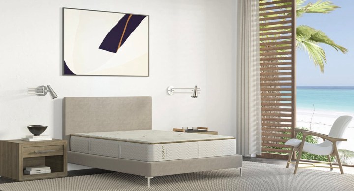 A Zenhaven mattress in a modern bedroom.
