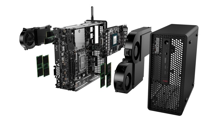A picture of the internal hardware of the P360 Ultra.