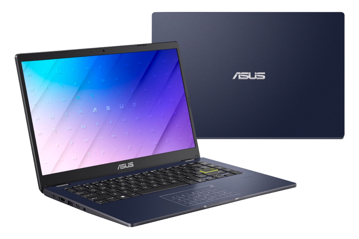 O laptop Asus de 14 polegadas em preto estrela.