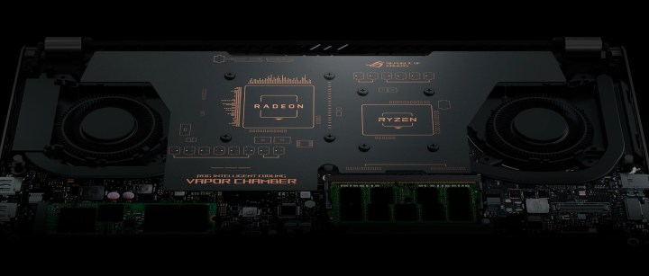 The internal decoration of the ROG Zephyrus G14 (2022).