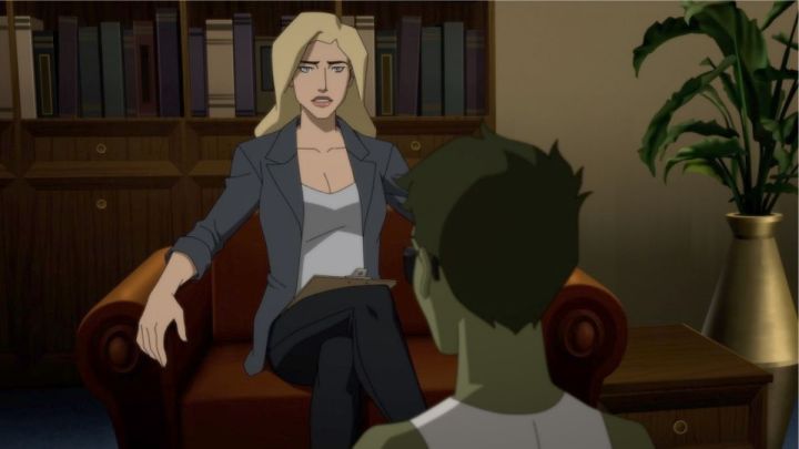 Garfield in terapia con Black Canary in Young Justice: Phantoms.