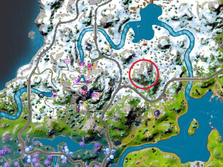 Map of Ballers and boulder in Fortnite.