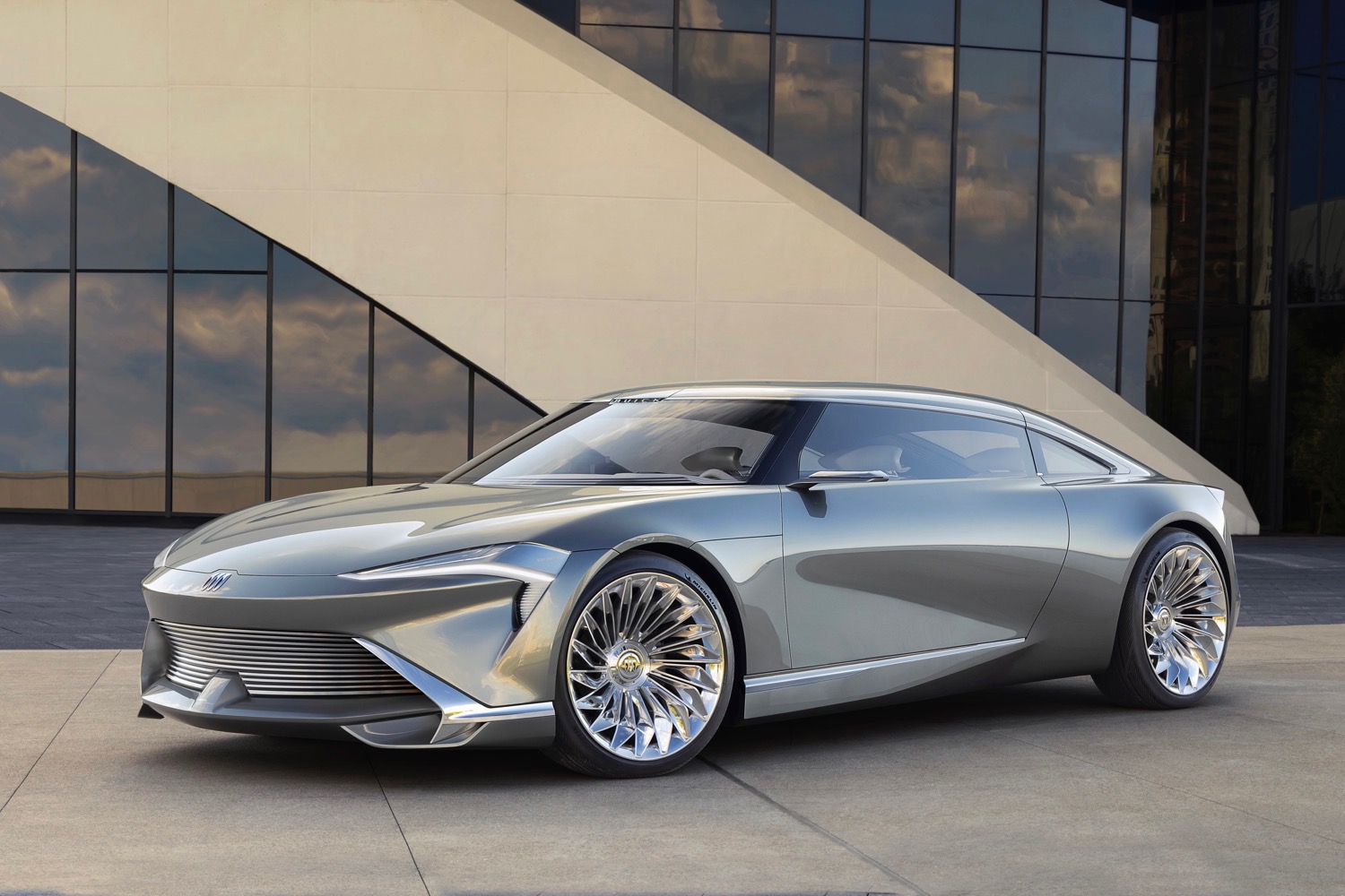 Front three quarter view of the Buick Wildcat EV concept.