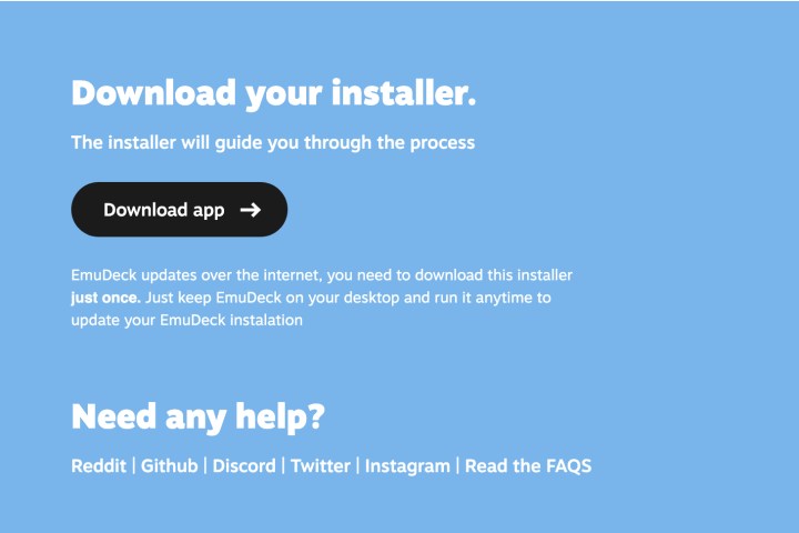 EmuDeck Install Button.