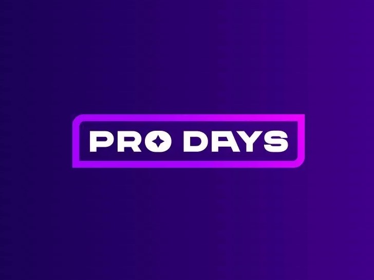 Logo de venda do GameStop Pro Days.