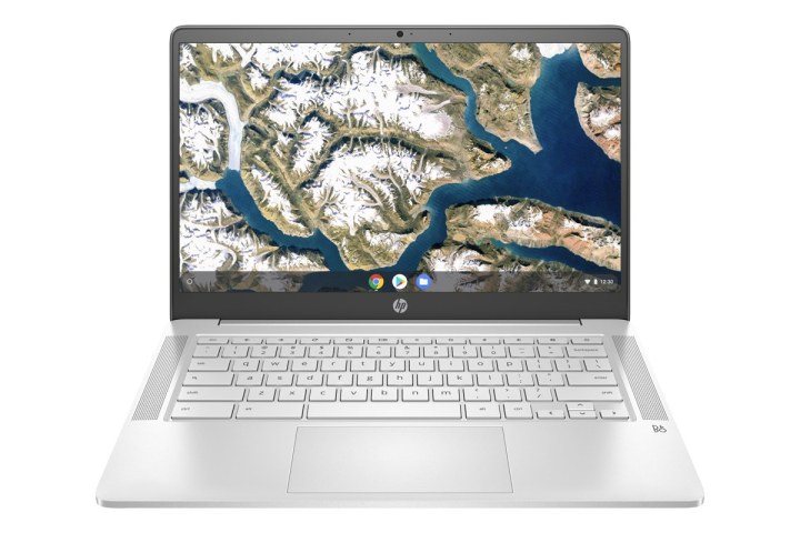 Front view of an HP 14-inch Chromebook.