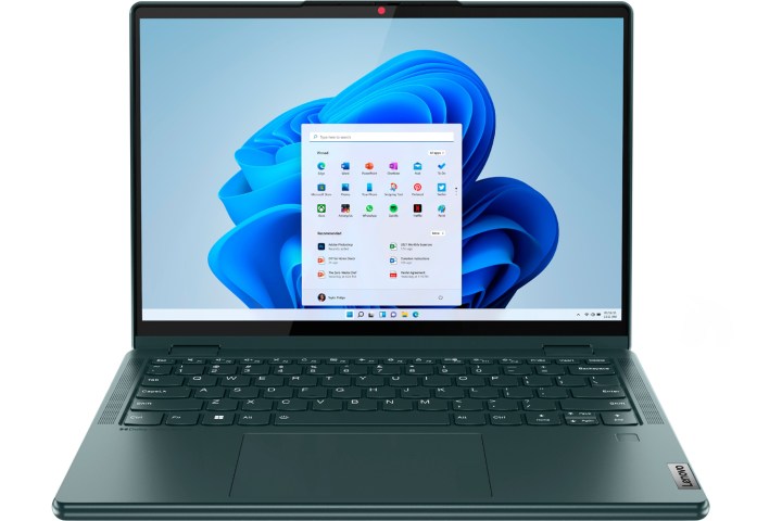 Ноутбук Lenovo Yoga 6 13 2-в-1 темно-бирюзового цвета.