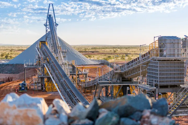 Lithium mining site in Australia. 