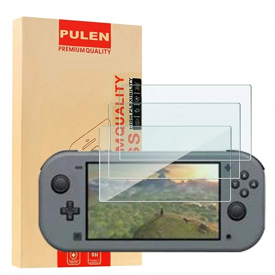 Mặt trước của Tấm bảo vệ màn hình bằng kính cường lực Pulen cho Nintendo Switch Lite.