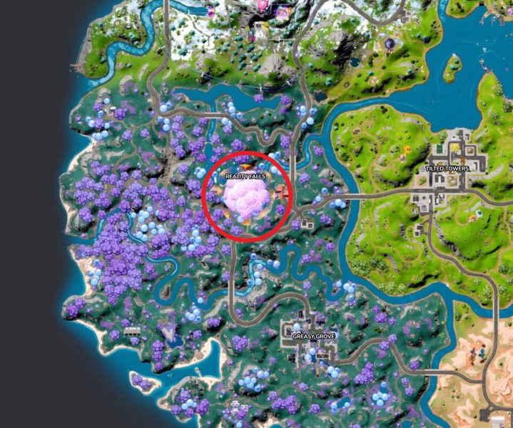 Map of Reality Falls in Fortnite.