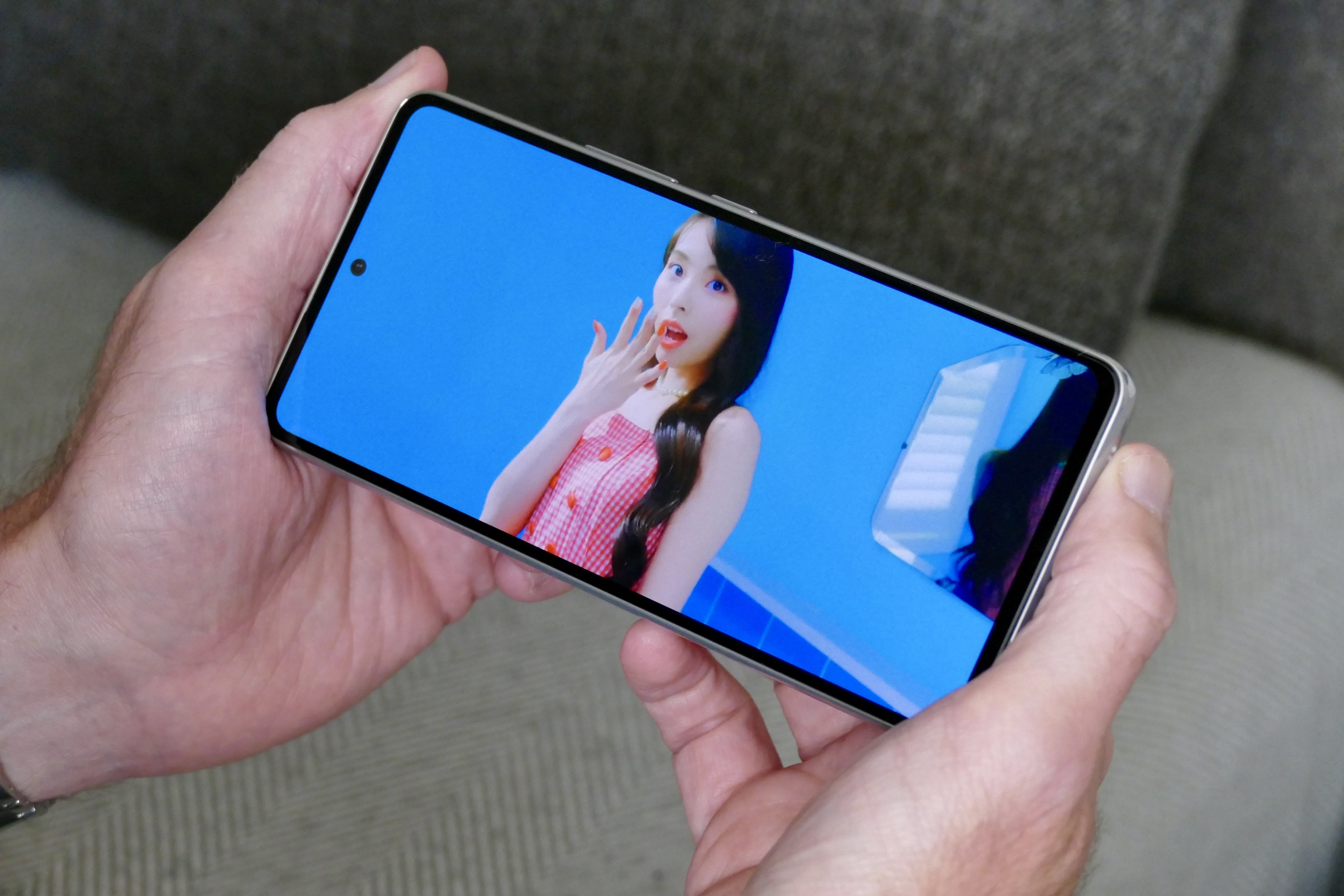 Video playing on the Samsung Galaxy A53 5G.