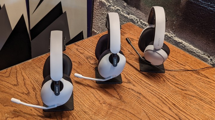 The Sony InZone Gaming headsets sitting on a table