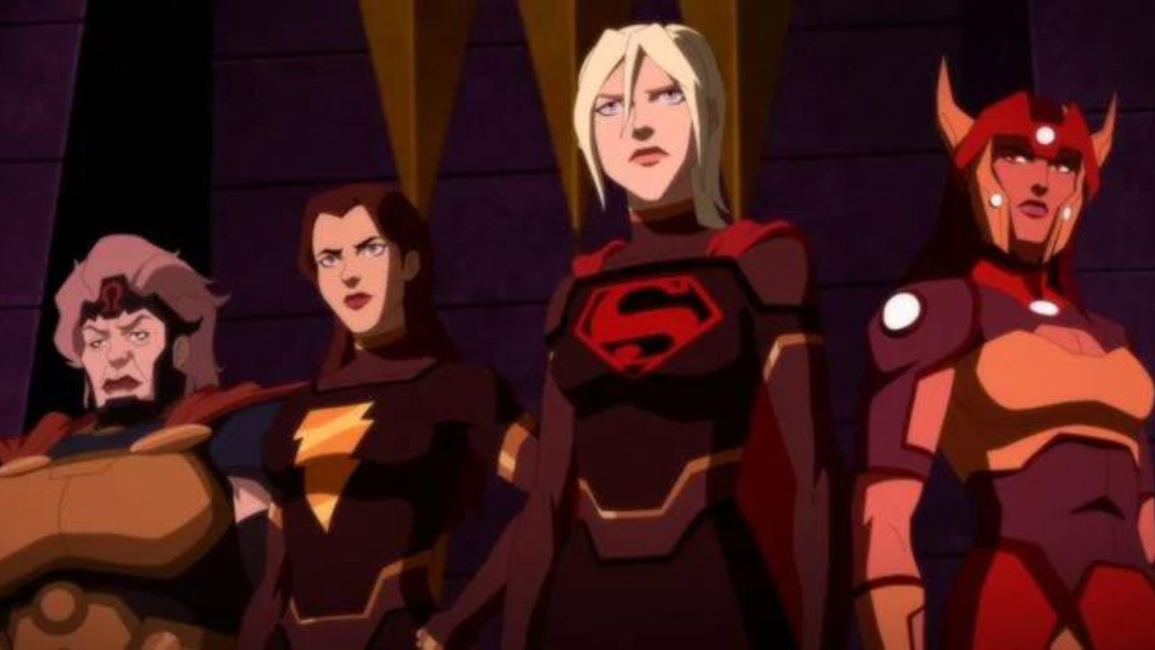 Granny Goodness, Black Mary, Supergirl และ Big Barda ใน Young Justice: Phantoms