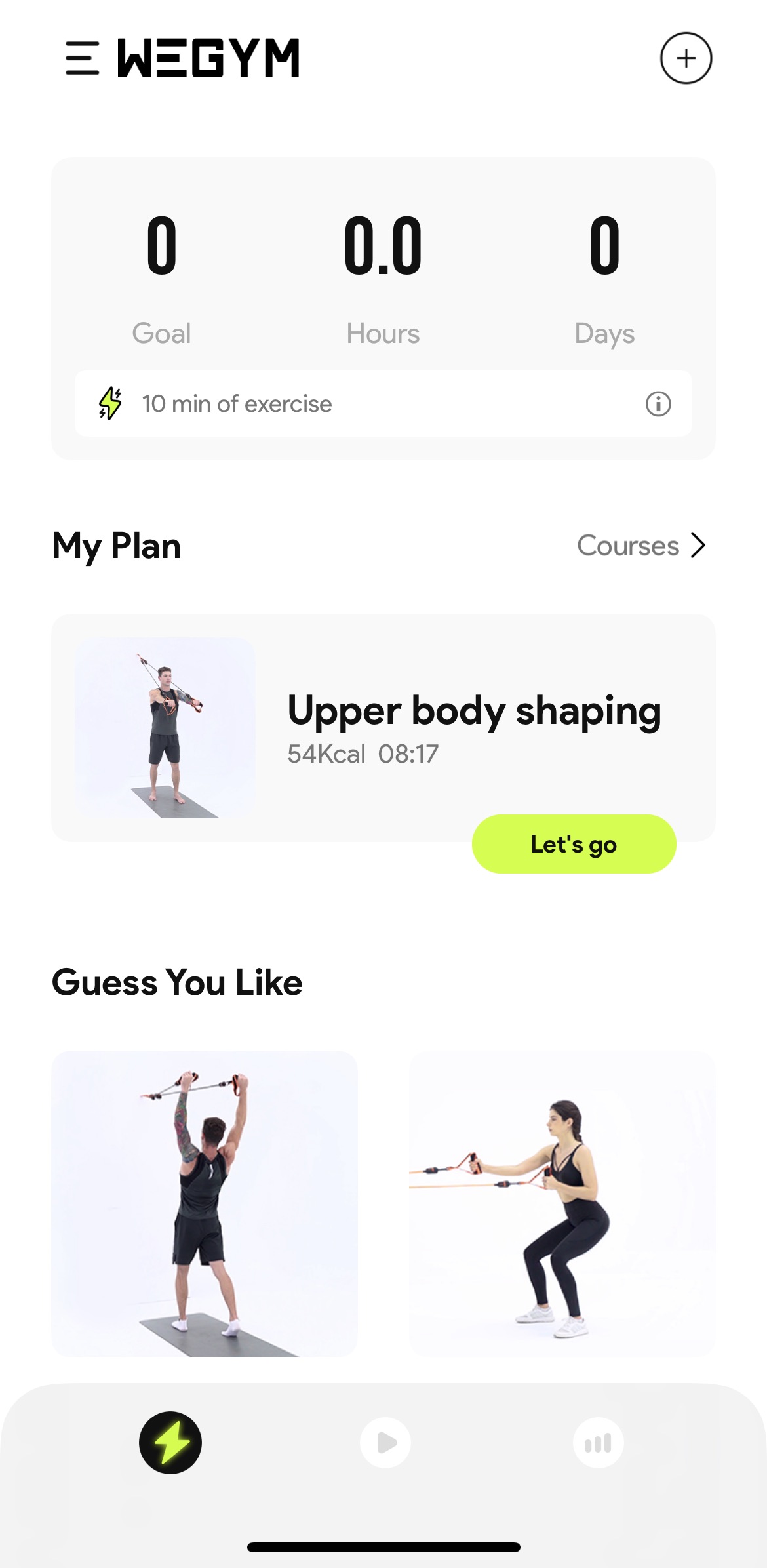 The WeGym app will tailor create workouts for you.