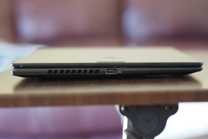 Asus Vivobook S 14X left side view showing ports.
