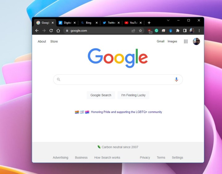 Google Chrome opens with multiple tabs.