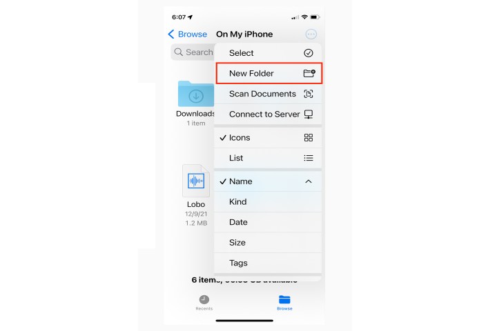 Добавете нова команда на папката в iOS