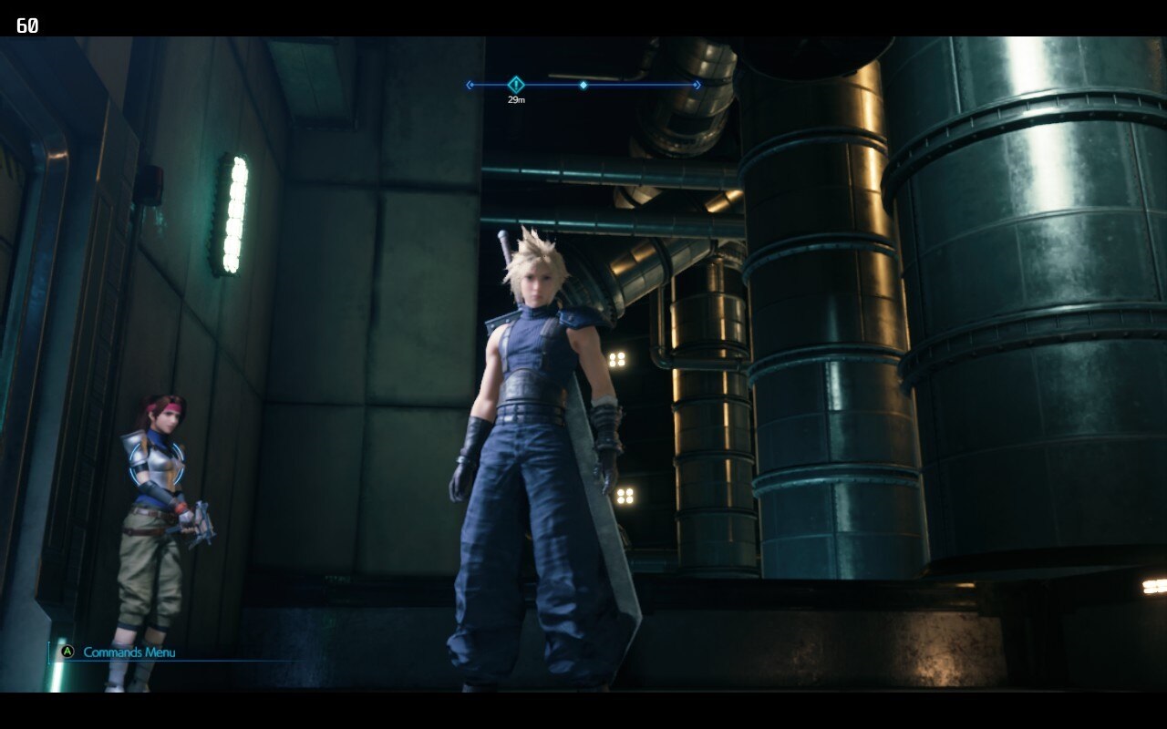 Modelos de personagens em Final Fantasy VII Remake no Steam Deck.