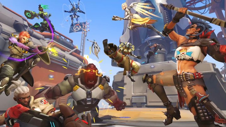 Two squads of heroes clash in an Overwatch 2 trailer.