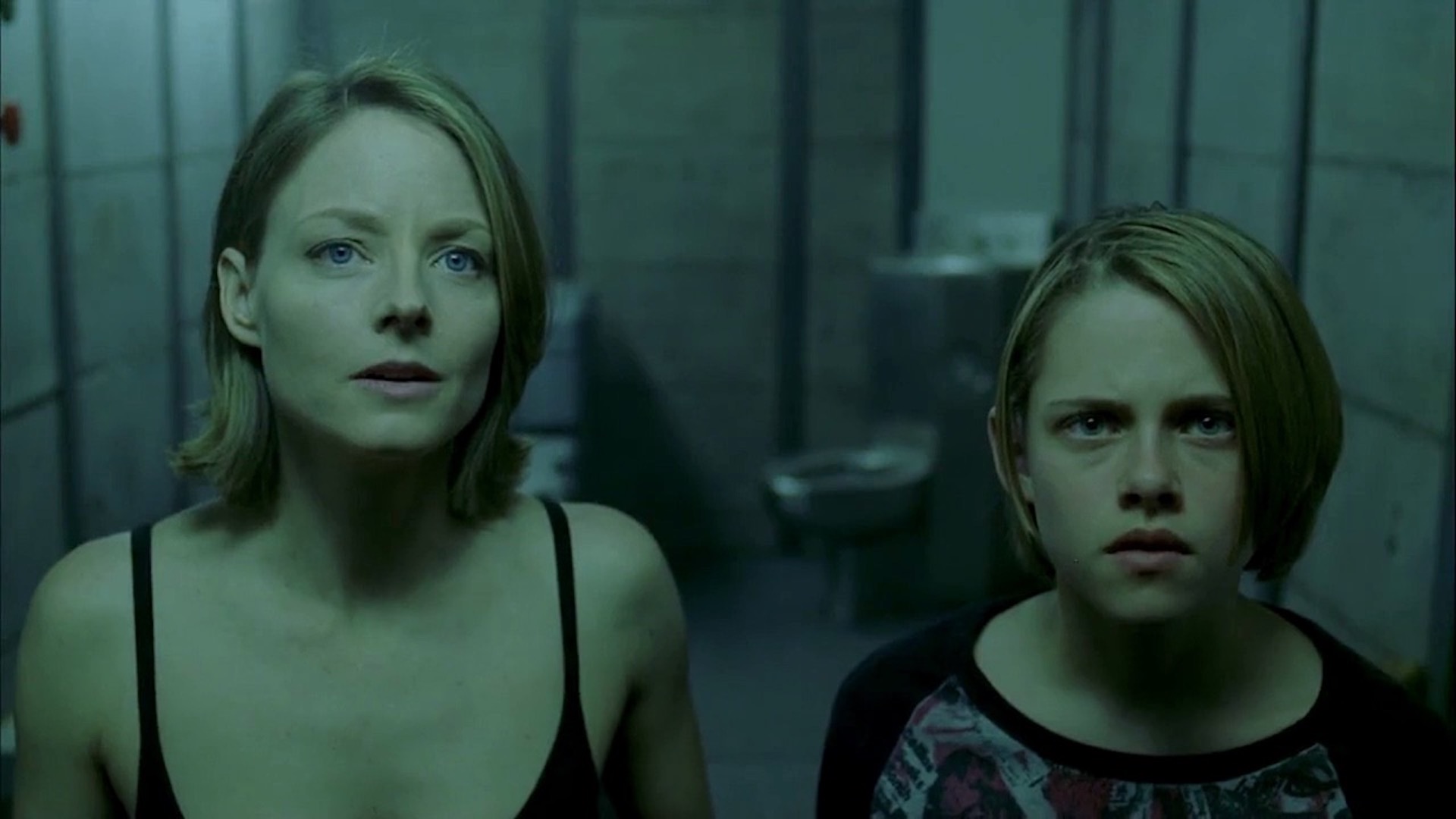 Jodie Foster y Kristen Stewart en La habitación del pánico.