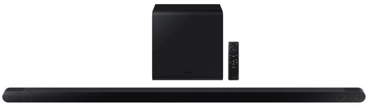 Samsung HW-S800B soundbar with remote and wireless subwoofer.