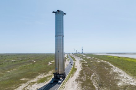 spacex super heavy starbase SpaceX rolls Super Heavy booster to launchpad for key test | Digital Trends