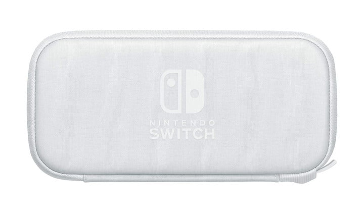 Top view of white Nintendo Switch Lite Carrying Case.