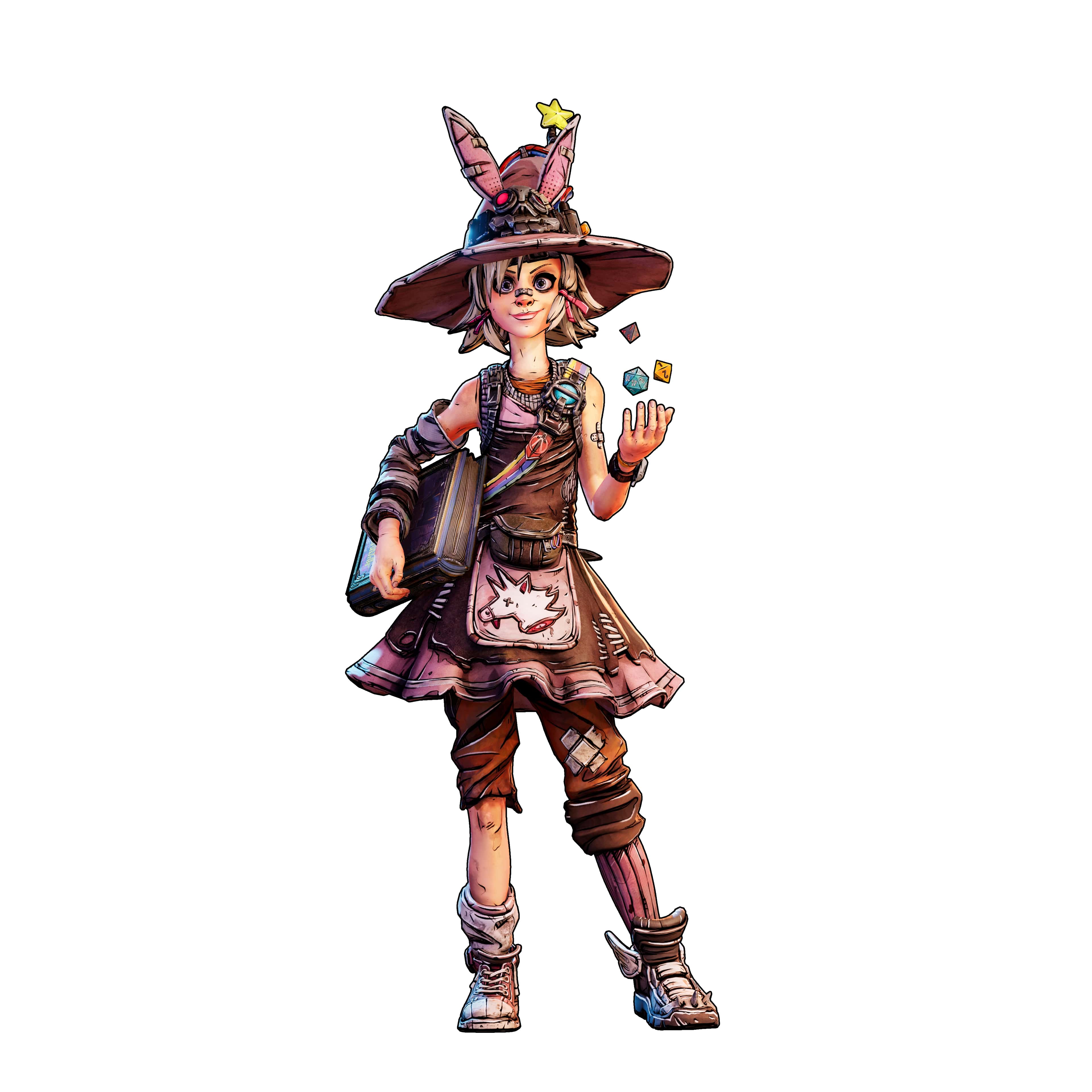 Modelo de personagem completo de Tiny Tina usado em Wonderlands de Tiny Tina.