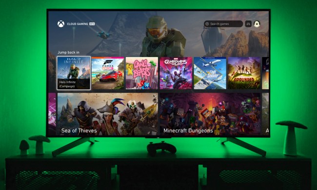A tv shows the new Xbox Game Pass that comes to Samsung Gaming Hub soon.