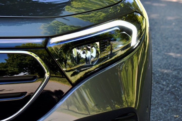 2022 Mercedes-Benz EQB headlight closeup.