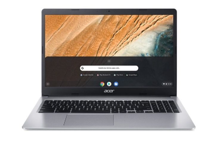 A front view of an Acer Chromebook 315 on a white background.