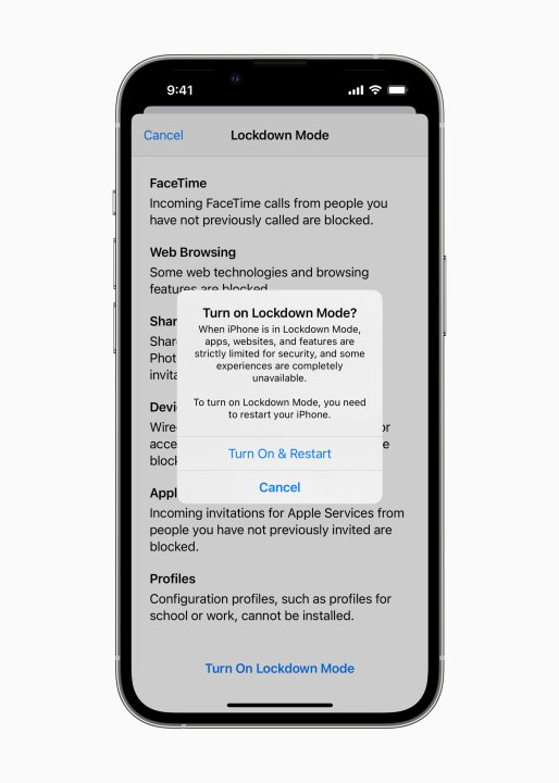 Apple Lockdown Mode update 2022 protections