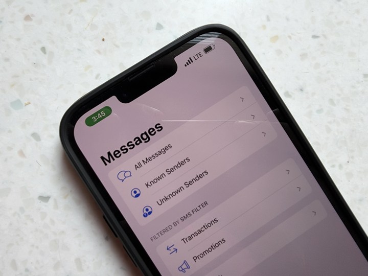 Apple Messages opened on iPhone 13 Pro Max