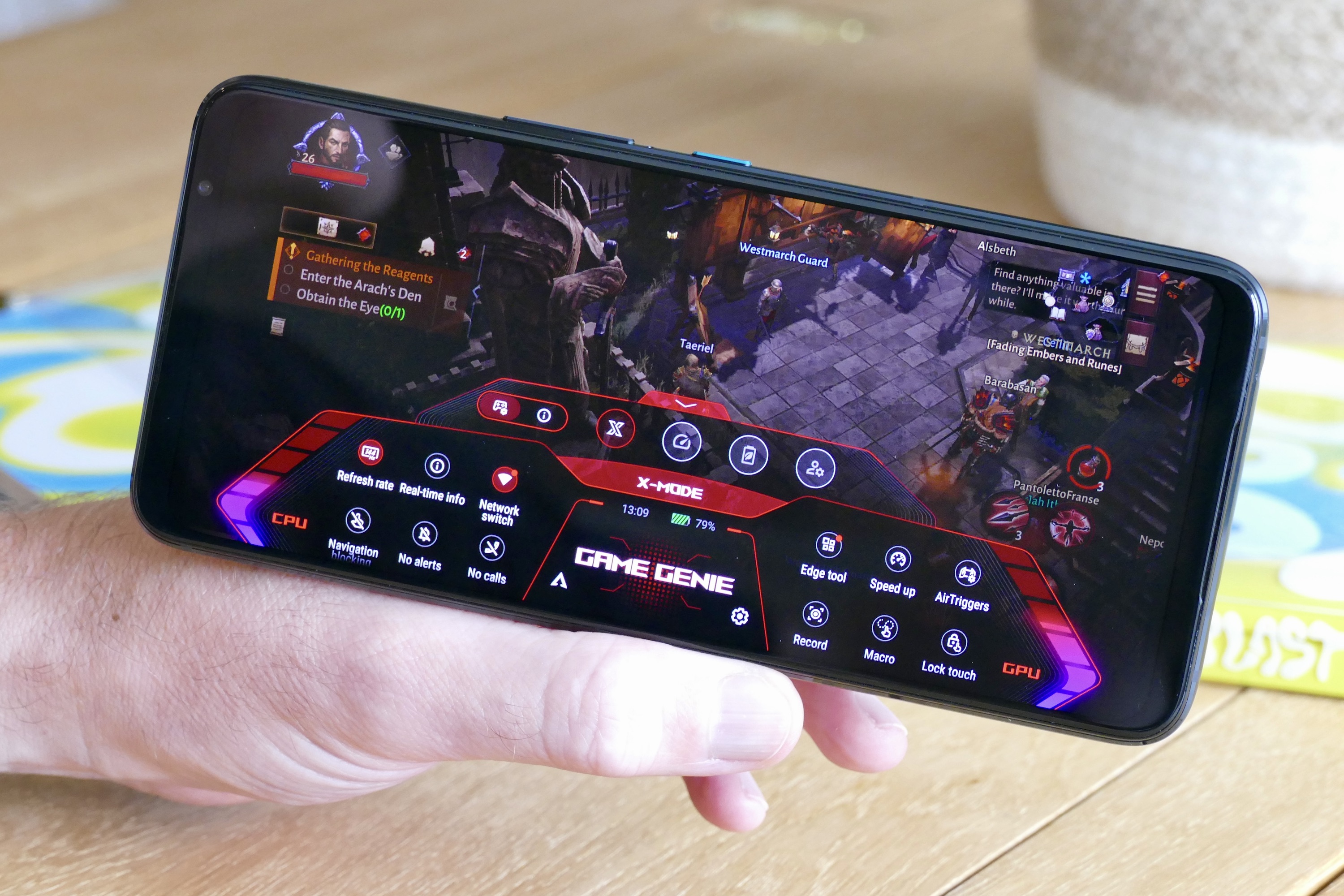 The Asus ROG Phone 6's Game Genie mode.