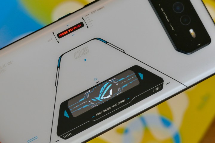 The Asus ROG Phone 6 Pro's ROG Vision screen.