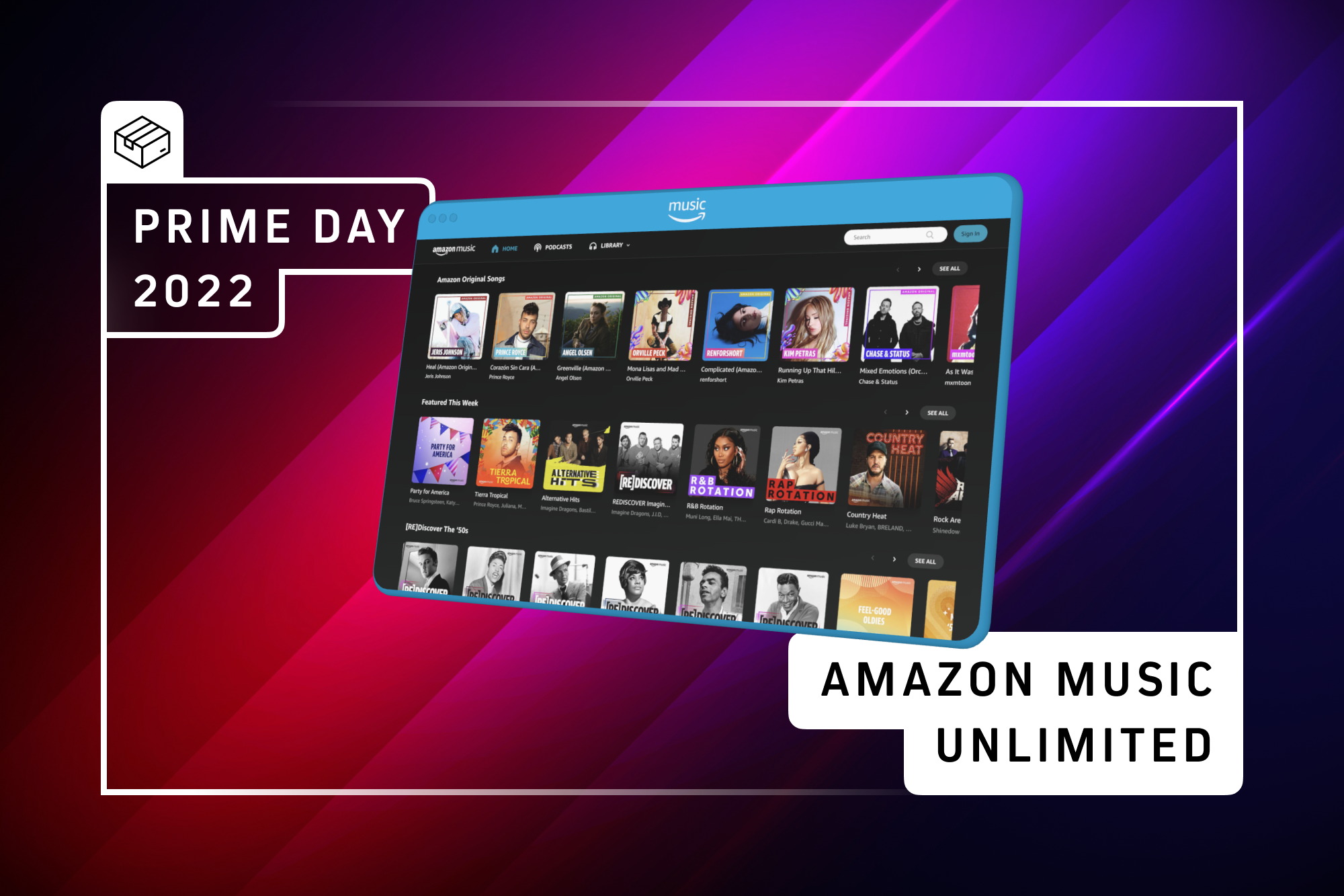 Gráfico da Amazon Music Prime Day 2022.