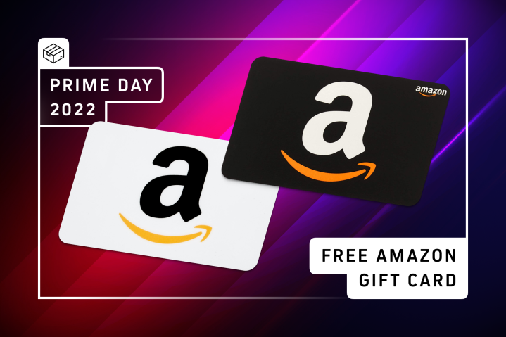 Prime Day 2022 Amazon free gift card graphic.