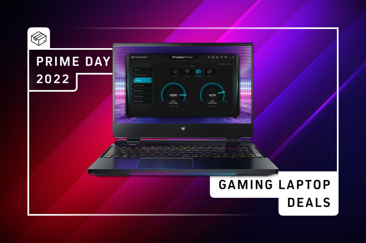 Prime Day 2022 gaming laptop deals graphic.