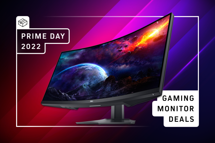 Prime Day 2022 gaming monitors deals graphic.