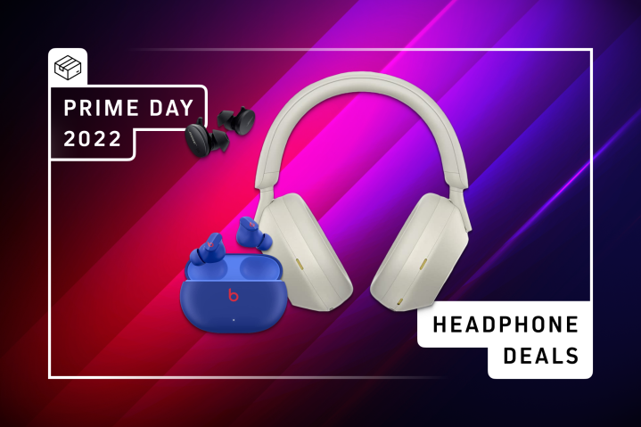 Prime Day 2022 headphone deals graphic.