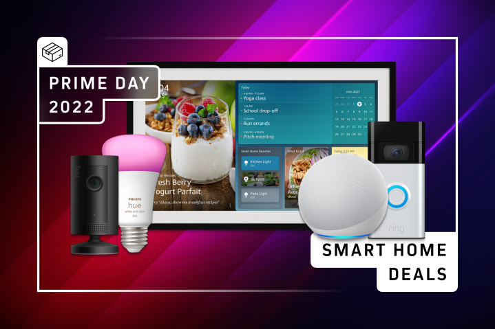Prime Day 2022 smart home deals graphic.