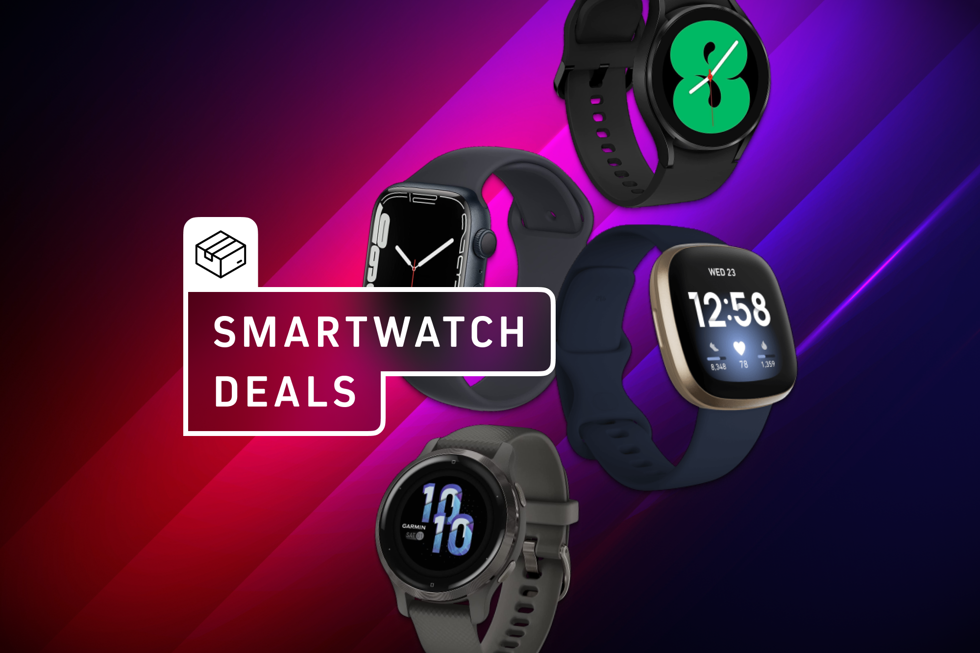 Prime Day 2022 smartwatch deals graphic.