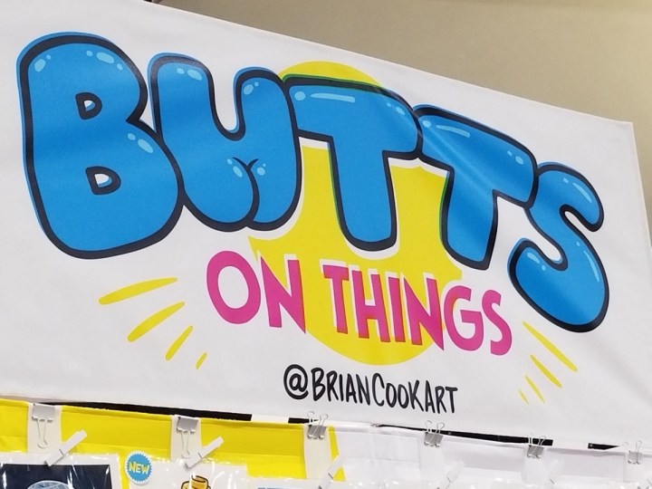 This is a sign for Butts on Things.