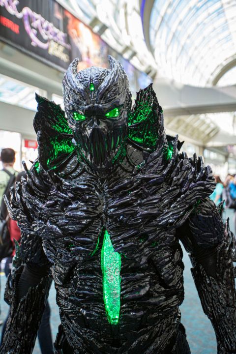 A cosplayer as the original character The Gate at the 2019 SDCC.