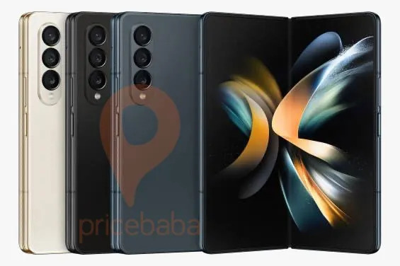 Seemingly official renders of the Galaxy Z Fold 4.