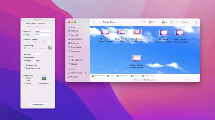 Immagini nella barra laterale di MacOS