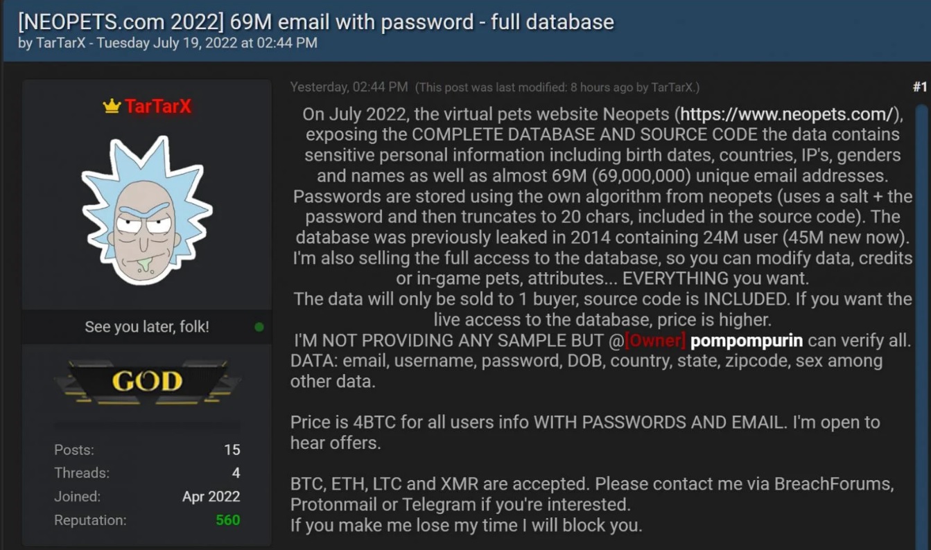 7 million Robinhood user email addresses for sale on hacker forum